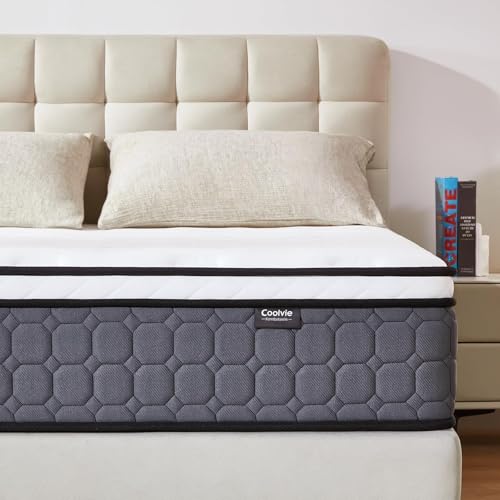 Coolvie Matratze 160x200 cm, Höhe 25 cm, Oeko-TEX-Zertifiziert, Härtegrad H3, 7-Zonen-Taschenfederkern mit hochdichtem Kaltschaum für stabilen Halt und Bewegung Isolierend