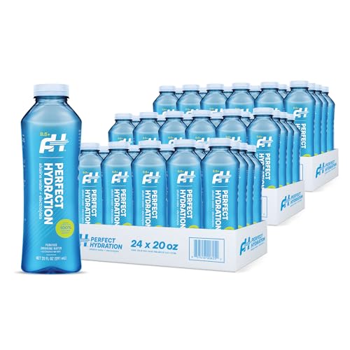 Perfect Hydration 9.5+ pH Alkaline Drinking Water, Made in the USA, 20-Ounce Bottle, Case of 24, 3...