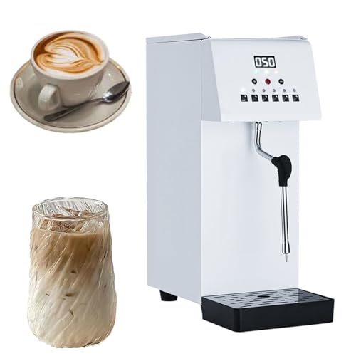 Ymnogjie Espumador de Leche Comercial,Espumador de Leche Eléctrico,Vaporizador con Pantalla Led,Fácil de Usar y Limpiar,para Café,Latte y Capuchino
