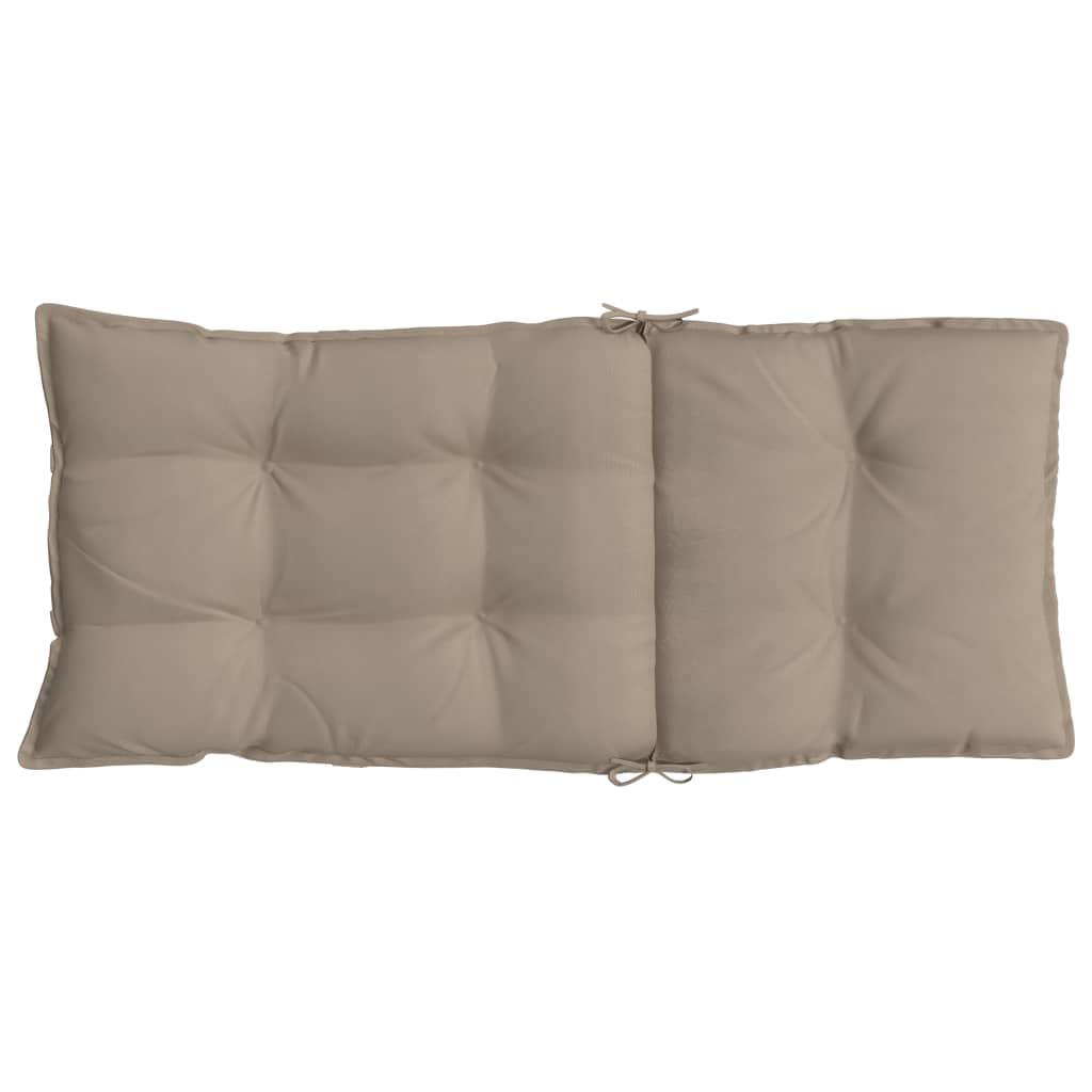 vidaXL Cojines de Silla con Respaldo Alto 2 uds, Almohadas de Sillón, Almohadillas de Asiento, Decoraciones para Jardín, Tela Oxford Gris Taupe