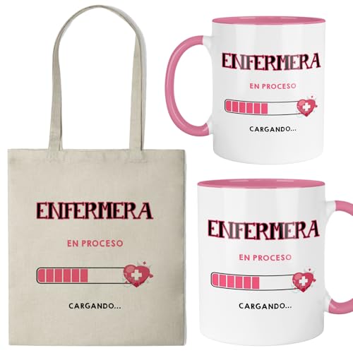 Kembilove® Taza + Bolsa Enfermera | Regalo Original para Enfermera Mujer | Set Personalizado de Enfermería | Idea de Regalo para Estudiantes y Profesionales de la Salud y Hospital Kembilove® Taza + Bolsa Enfermera | Regalo Original para Enfermera Mujer | Set Personalizado de Enfermería | Idea de Regalo para Estudiantes y Profesionales de la Salud y Hospital