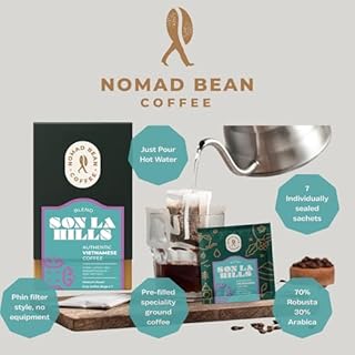 Vietnamese Drip Coffee Bags Bundle | Drip Discovery Set, Pre-filled Pour Over Bags Arabica, Robusta and Blend Gift Set