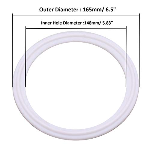 Image of DERNORD PTFE (Teflon) Tri-Clamp Gasket O-Ring - 3 Inch Style Fits OD 91MM Sanitary Pipe Weld Ferrule (Pack of 5)