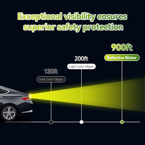 Image of 60Pcs Reflective Stickers, Warning Safety Reflective Sticker, Bike Stickers, Mailbox Reflectors, Reflective Stickers for Clothing, Reflective Helmet Stickers