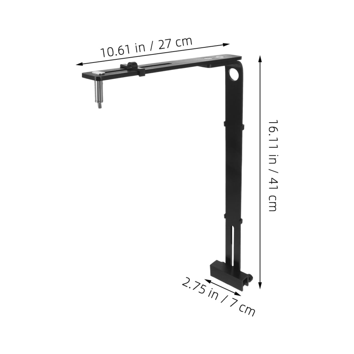 Kisangel Lichthalterhalterung Für Aquarien 2er-pack Aquarien-lichtständer Klemmstil Für Lampe Stabiles Aluminium Schwarz Für Wasserpflanzen