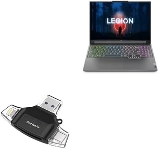 BoxWave Smart Gadget Compatible with Lenovo Legion Slim 5 AMD (RTX 4060) - AllReader SD Card Reader, microSD Card Reader SD Compact USB - Jet Black