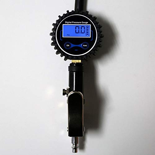AGAATI Manómetro Digital para neumáticos, inflador de neumáticos con manómetro, Mandril de 200PSI, Compatible con camión/Coche/Bicicleta
