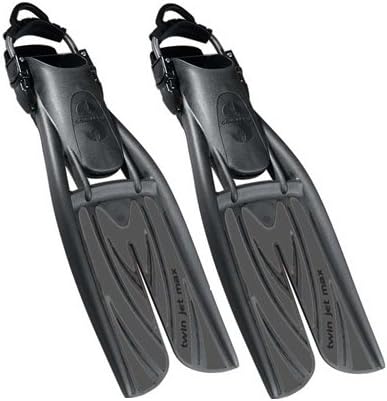 Twin Jet Max Fins (Black/Graphite, L/9-12)
