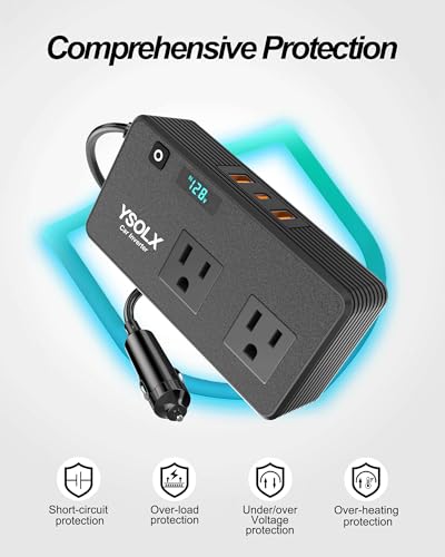 Image of YSOLX 300W Car Inverter Power Outlet Dual AC Car Plug Adapter Outlet