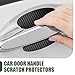 Titwaye 8 PCS Car Door Handle Bowl Stickers, Wear-Resistant Door Handle Scratch Protector, Carbon Fiber Anti-Scratch Cup Paint Guard, Universal for Cars, Trucks, SUVs (Black)