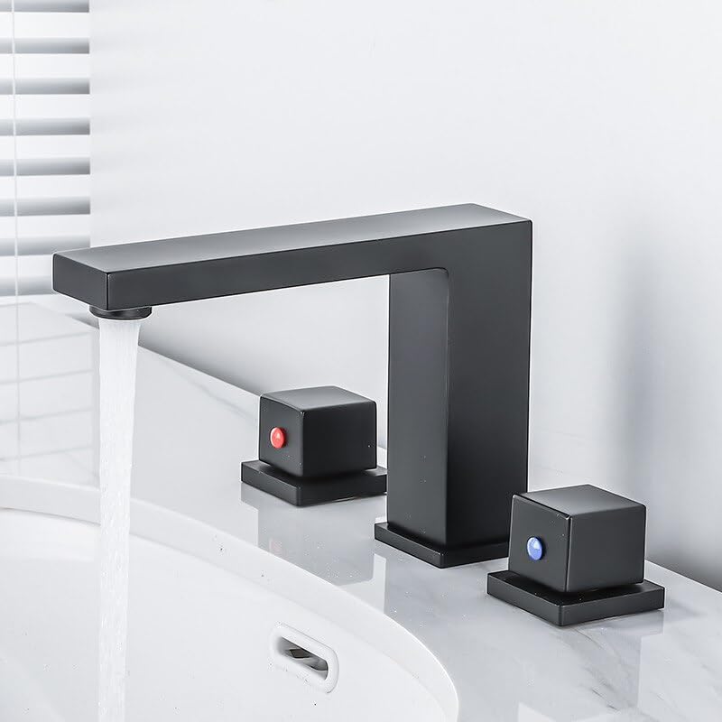 Robinet de bassin noir robinet de salle de bain mitigeur lavabo chaud froid