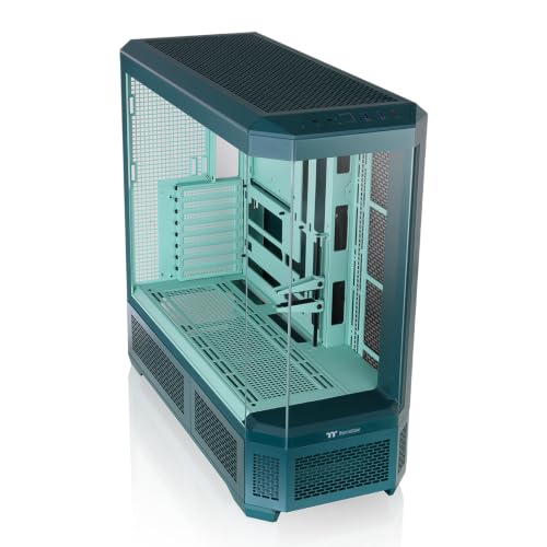 Image of Thermaltake View 600 TG; Full Tower; 420mm Radiator Support; 480mm GPU Clearance; Hidden Connector Support; Rotatable PCIe Slots; 220mm PSU Clearance; Transformative Teal; CA-11H-00FTWN-00
