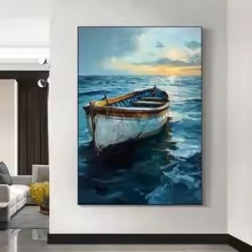 Tableau de bateau abstrait pour décorer une entrée chaleureuse