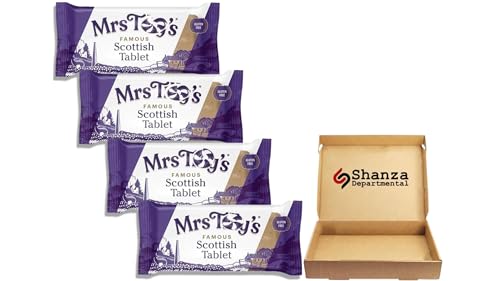 Tillys Famous Scottish Tablet Bars 4 x 90g Multipack Authentic Traditional Recipe Handcrafted Gourmet Confectionery