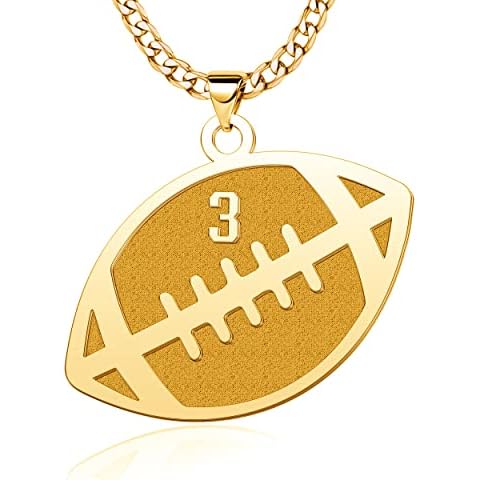 LoEnMe Jewelry Personalized Jersey Number Necklaces for Men Athletes Sport Pendant Stainless Steel Number Chain for Football Basketball Volleyball Team Inspiration Gifts Cover