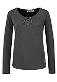 STYLE: Basic Longsleeve mit dem gewissen Etwas. Dank trendiger Kordeln am Ausschnitt und Melange-Look.