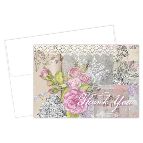 Image of Great Papers! Vintage Scrapbook Thank You Note Card and Envelope, 4.875 inch x 3.375 inch, 24 count (2025021)