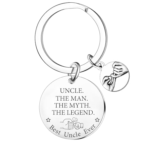 Nimteve Best Uncle Ever Keyring Gifts for Uncle Gifts from Niece Nephew Father’s Day Gifts for Uncle Jewelry Gifts for Uncle Christmas Birthday Gifts I Love You Uncle Gifts