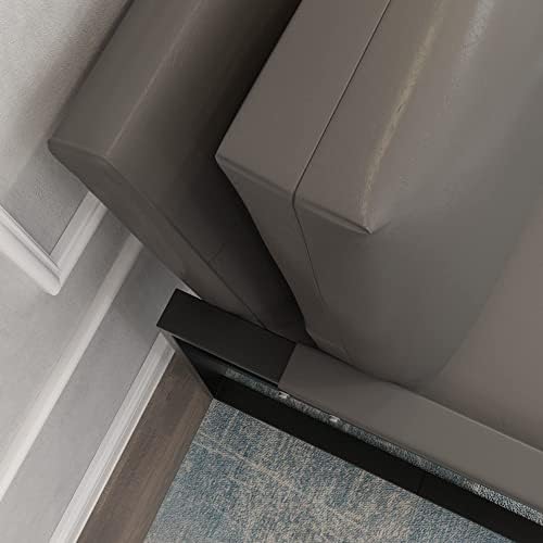 HOOSENG Accent Chair, Modern Armchair Upholstered Chairs, Thick Padded Backrest, Seat Cushion, Non-Slip Adsorption Feet, 29" H/74cm Faux Leather Single Sofa Chair for Living Room Bedroom, Grey
