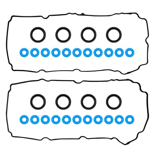 Image of Engine Valve Cover Gasket Set Compatible with 2007-2015 Ford Edge Flex Fusion Taurus X Lincoln MKS MKT MKX MKZ Mazda 6 CX-9 Mercury Sable 3.5L 3.7L V6 DOHC Replace # VS50767R