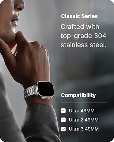 Image of Fullmosa Metal Band with Case for Apple Watch 49mm Ultra 3 2 1
