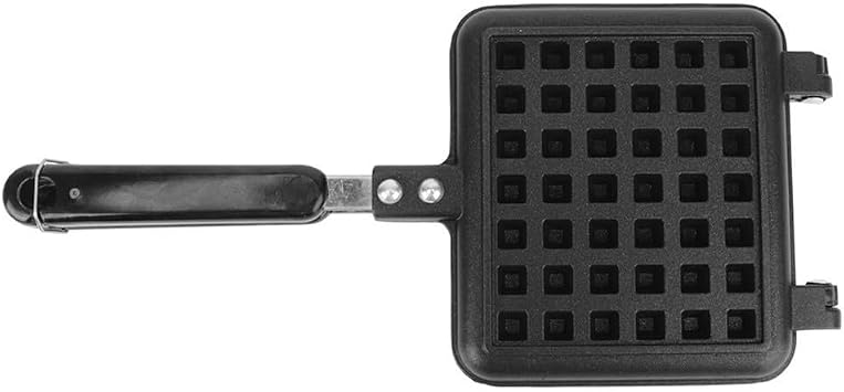 Square Waffle Maker Iron Machine Gas Stove Rotatable Belgian Waffle Maker Waffle Baking Tray Non-Stick Tray for Cooking Efficient Even Heating Single Head Waffle
