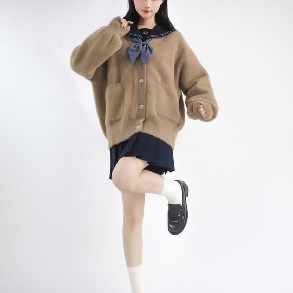 Amazon | [zimumoda] カーディガン オーバーサイズ レディース