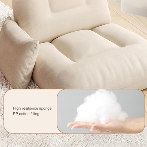Chaise de sol pliante en mousse à mémoire de forme rose réglable - 6