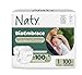 Naty BioEmbrace Baby Windeln für Neugeborene | Zertifiziert hautfreundlich | Bis zu 100% Auslaufschutz | Pflanzenbasiert & weicher Premium-Komfort | Chlorfrei | Größe 1 (2–5 kg), 100 Stück