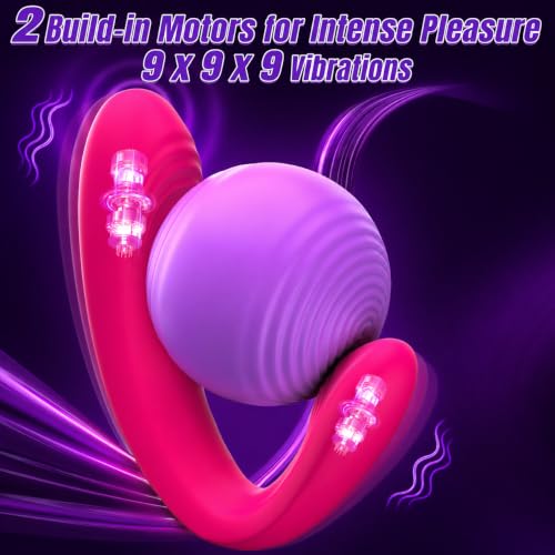 Image of Big Shocked Couples Vibrator Female Sex Toys - Remote Control Wearable Vibrators C Shaped Adult Couples Sex Toy G Spot Vibrater Clitoral Penis with 9 Powerful Double-Ended Dildos Adult Toys for Women