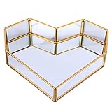 Plateau vintage : le design en forme de cœur est adorable et magnifique, c'est une décoration pour votre table, plateau en verre