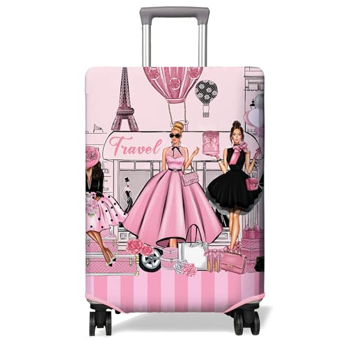 Travel Luggage Cover Suitcase Protector Fits 18-32 Inch Wheel Covers PatternedTravel Related Items Flower Luggage Protector Elastic S