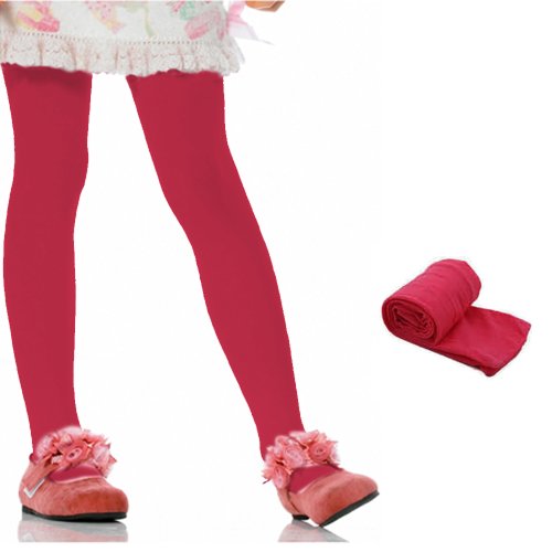 Red Girls Kids Footed Tights Dance Stockings Pantyhose Ballet Colors Medium 4-64