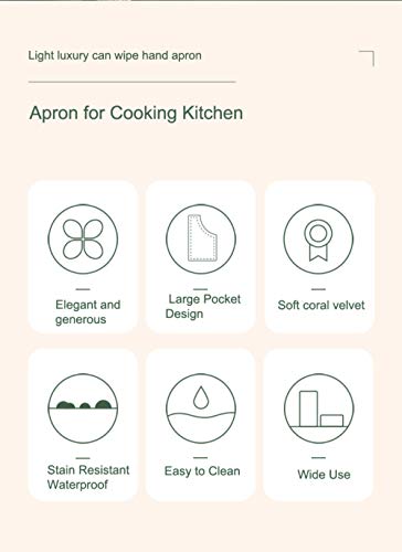 YOOXI Aventais, função de limpeza de mão abdominal, 2 bolsos grandes para celular/termômetro/receita