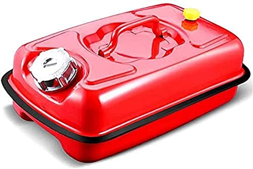 Bidon d'essence en métal rouge 10L en tôle d'acier - 7