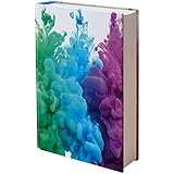 Rainbow Design, Easy Apply Book Cover 1 Pk. Stretchable Jumbo Jacket Fits Most Hardcover Textbooks Up to 9 x 11. Adhesive-Free, Nylon Fabric Protectors. Washable, Reusable School Supply for Students