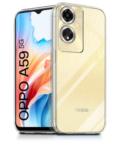 Image of COVERBLACK Soft Rubber Back Cover for Oppo CPH2617 / Oppo A59 5G - Transparent