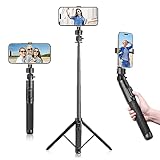 ULANZI Magnetic Cell Phone Tripod, Compatible with MagSafe, SK-05 Phone Tripod 62.99' Extendable Magnetic Selfie Stick Tripod Stand with Wireless Remote, Tripod for iPhone 16 15 14 13 12 & All Phones