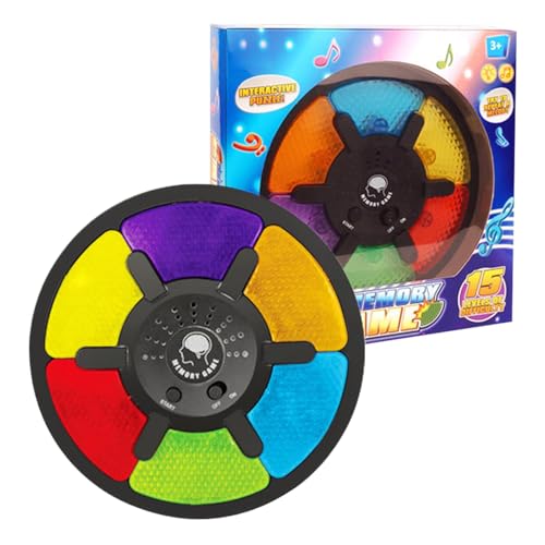 Vesidoloy Juego de memorización electrónico con Luces, Juego de memorización Iluminado,Juego electrónico con Sonidos Juego de memorización con iluminación Cerebral - Juego de Mesa clásico Interactive