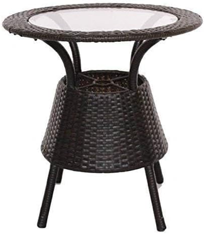 4+1 Outdoor Indoor Patio Furniture Sets Chair Patio Wicker for Living & Dining & Garden Lawn Balcony Office Cafe & Restaurant Garden Chair Furniture with Glass Table (D-12 Brown (4+1))