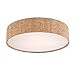 Decorative Ceiling Trim for Recessed Lights with Cork Drum Shade