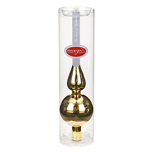 Christbaumspitze aus Glas - 1 Stück - Inkagold matt (Gold) 28 cm