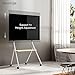 FITUEYES Design Mobile TV Stand for 55 60 65 75 78 Inch TV, Rolling TV Cart Floor Stand with Mount for Living Room Office Hotel, Modern Corner TV Stand with Wooden Storage Shelves, Collector Series