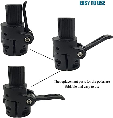 GLDYTIMES Folding Pole Base, Lock Screw Hook Metal Connector Replacement Spare Parts Compatible for Xiaomi Mijia M365 / Pro Electric ScooterBlack