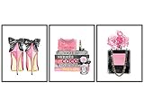 Glam Designer Perfume, Shoes, Handbags Wall Decor - Cute Gift for Fashionista - High Fashion Luxury...