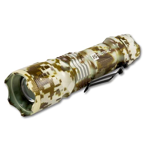 J5 Tactical J5 V1 Pro Desert Camo Tactical Flashlight - The Original 300 lm Ultra Bright, LED Mini 3 Mode Flashlight, Desert Camo…