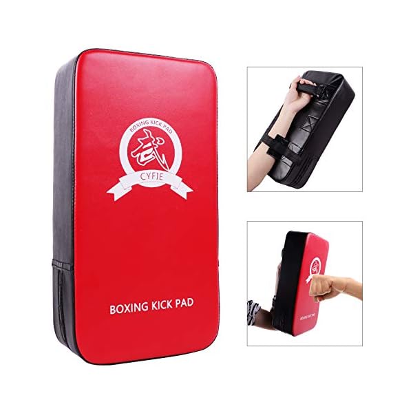 SEISSO-Boxing-Kick-Pads-Punching-Mitts-Curved-Sparring-PadsLeather-Material-Art-Karate-Pad-Thai-Hand-Pad-Focus-Target-Kickboxing-Hand-Targets-for-Kicking-Shield-TrainingSparring-Dojo-4-Pcs-Set SEISSO Boxing Kick Pads Punching Mitts Curved, Sparring Pads,Leather Material Art Karate Pad Thai Hand Pad Focus Target Kickboxing Hand Targets for Kicking Shield Training,Sparring, Dojo (4 Pcs Set)