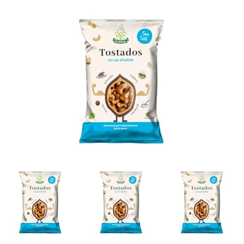 EL NOGAL Frutos Secos Anacardo Tostado Sin Sal Bolsa, 100 G (Paquete de 4)