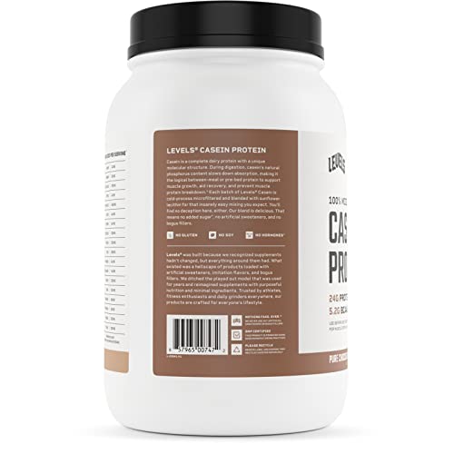 Levels 100% Micellar Casein Protein, Hormone Free, Chocolate, 2Lb #TOP5
