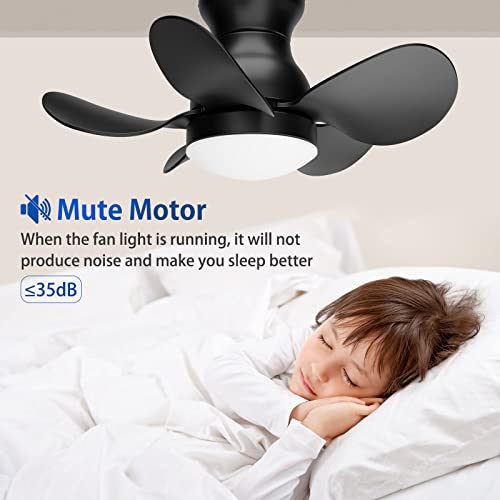 Regair 22Inch Black And 52Inch Black Ceiling Fans With Lights, Dc Motor Ceiling Fans With Lights And Remote Control, Ceiling Fan With Led Light For Kitchen Bedroom Dining Room Patio #TOP7
